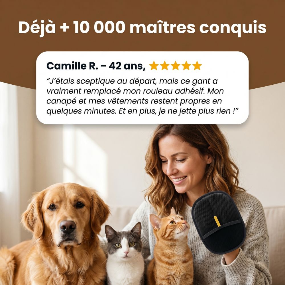 Gant Attrape-poils Plattypaws