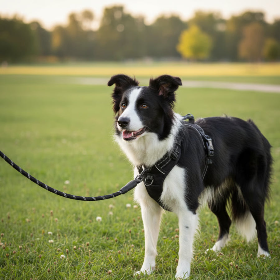 Chien de Margret S. avec son harnais PlattyPaws