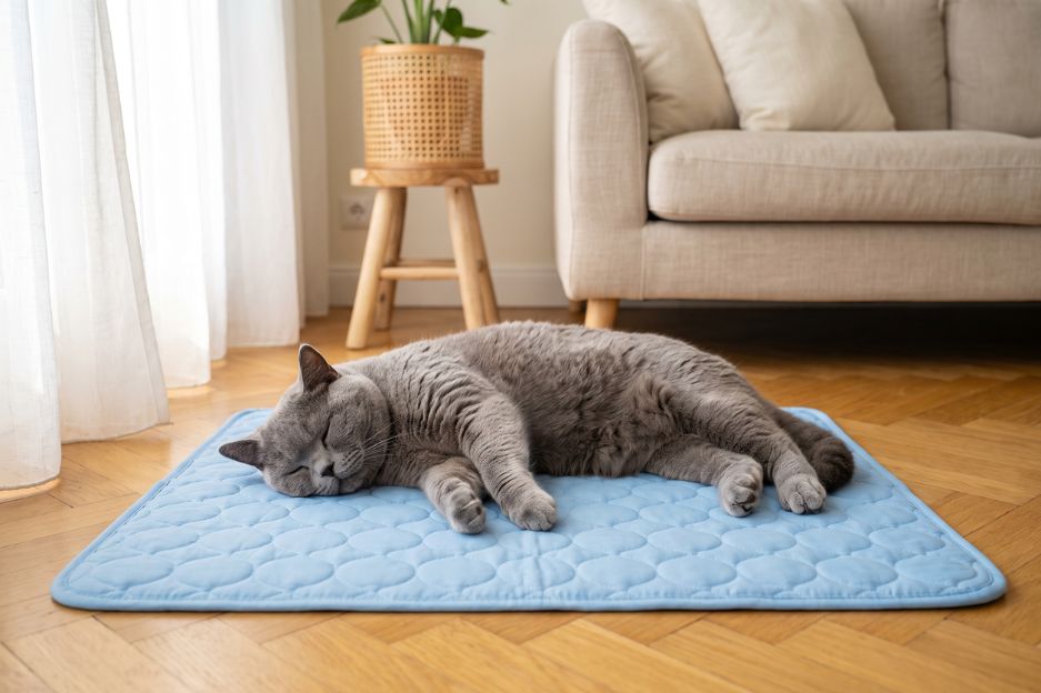 LE TAPIS QUI LAISSE VOTRE CHAT PROFITER DE L'ÉTÉ